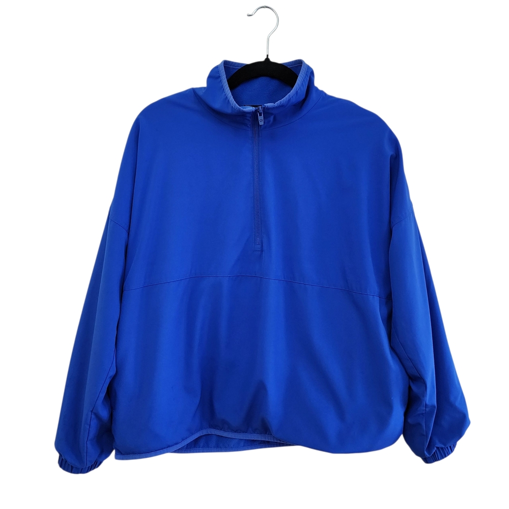 GAP FIT Blue Pullover Quarter Zip Windbreaker Fleece Size M